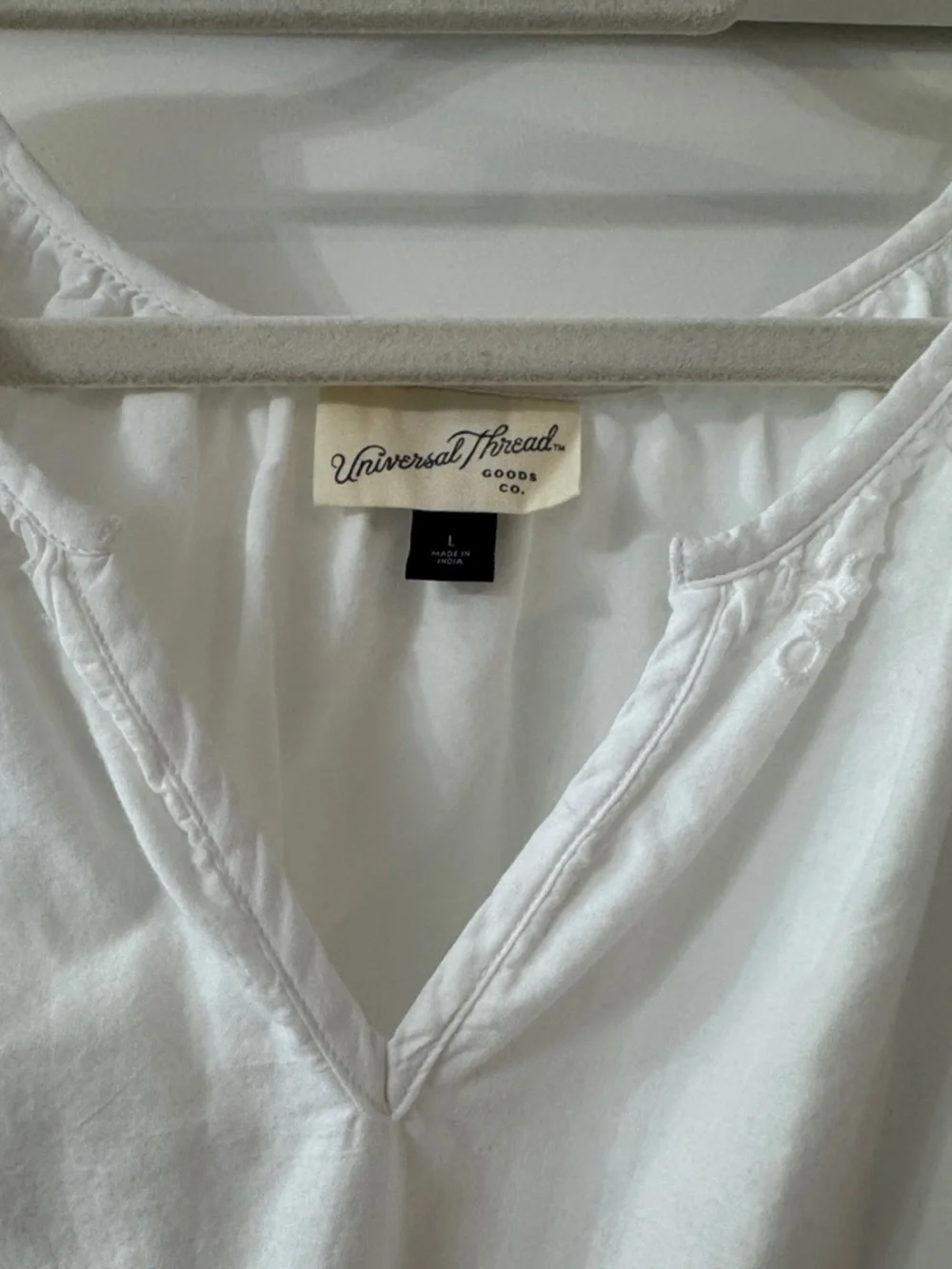 Universal Thread White Eyelet Peasant Dress - Picture 3 of 6